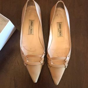 Authentic Jimmy Choo Nadia flat nude